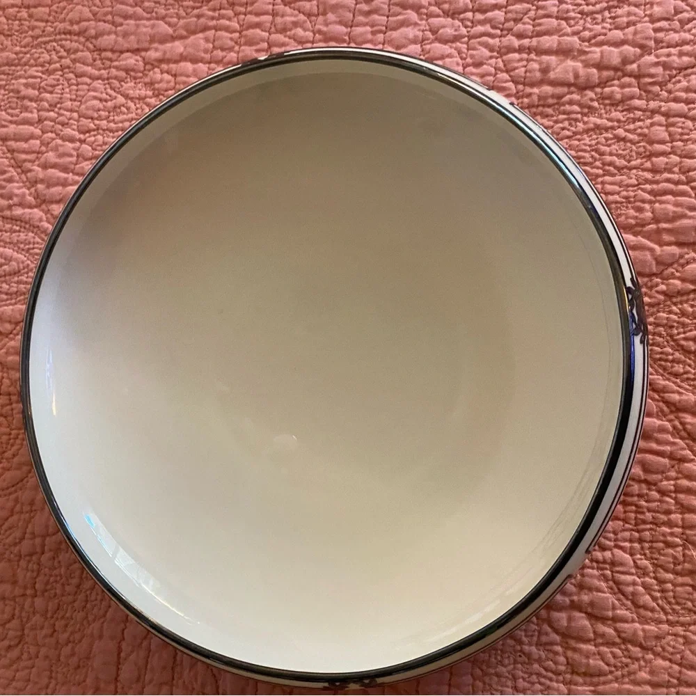 Rare antique Lenox Belleek Laurel Wreath silver  Inlay bowl. Circa 1910